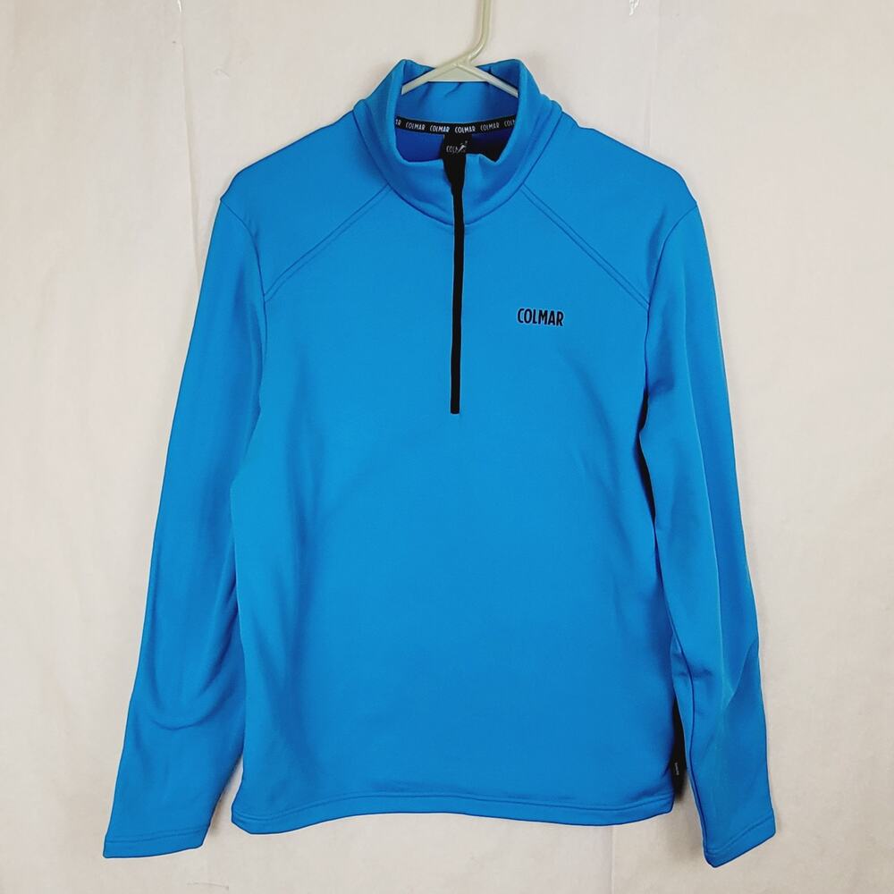 Colmar Thermal stretch ski jumper blue quarter zip pullover Size med Base Layer